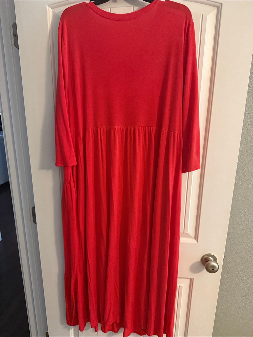 Celeste Red Long Sleeve Maxi Dress